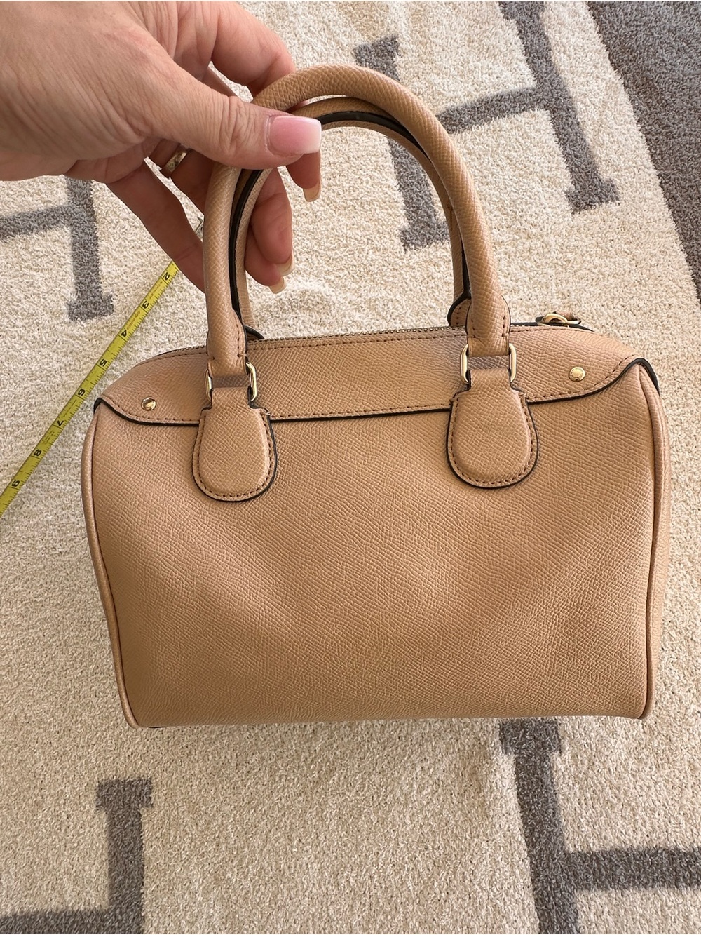 Coach Tan Pebbled Leather Mini Satchel with Gold Hardware - Picture 2 of 13